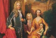 Sir Godfrey Kneller and his family oil painting artist